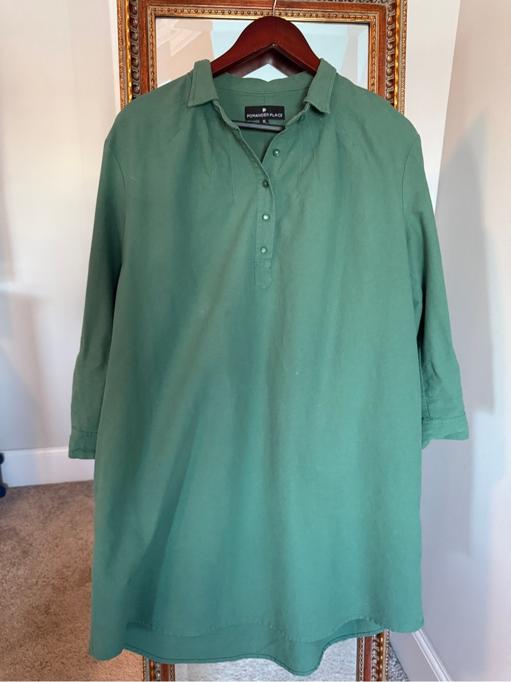 Pomander Place Green Long-Sleeve Polo